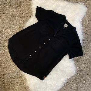 tentree Women’s Button Down Short Sleeve Shirt Size L